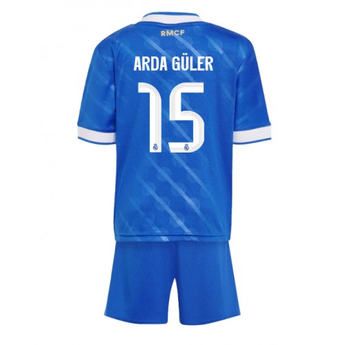 Stroje piłkarskie Real Madrid Arda Guler #15 Koszulka Trzeciej dla dzieci 2025-26 Krótki Rękaw (+ szorty)